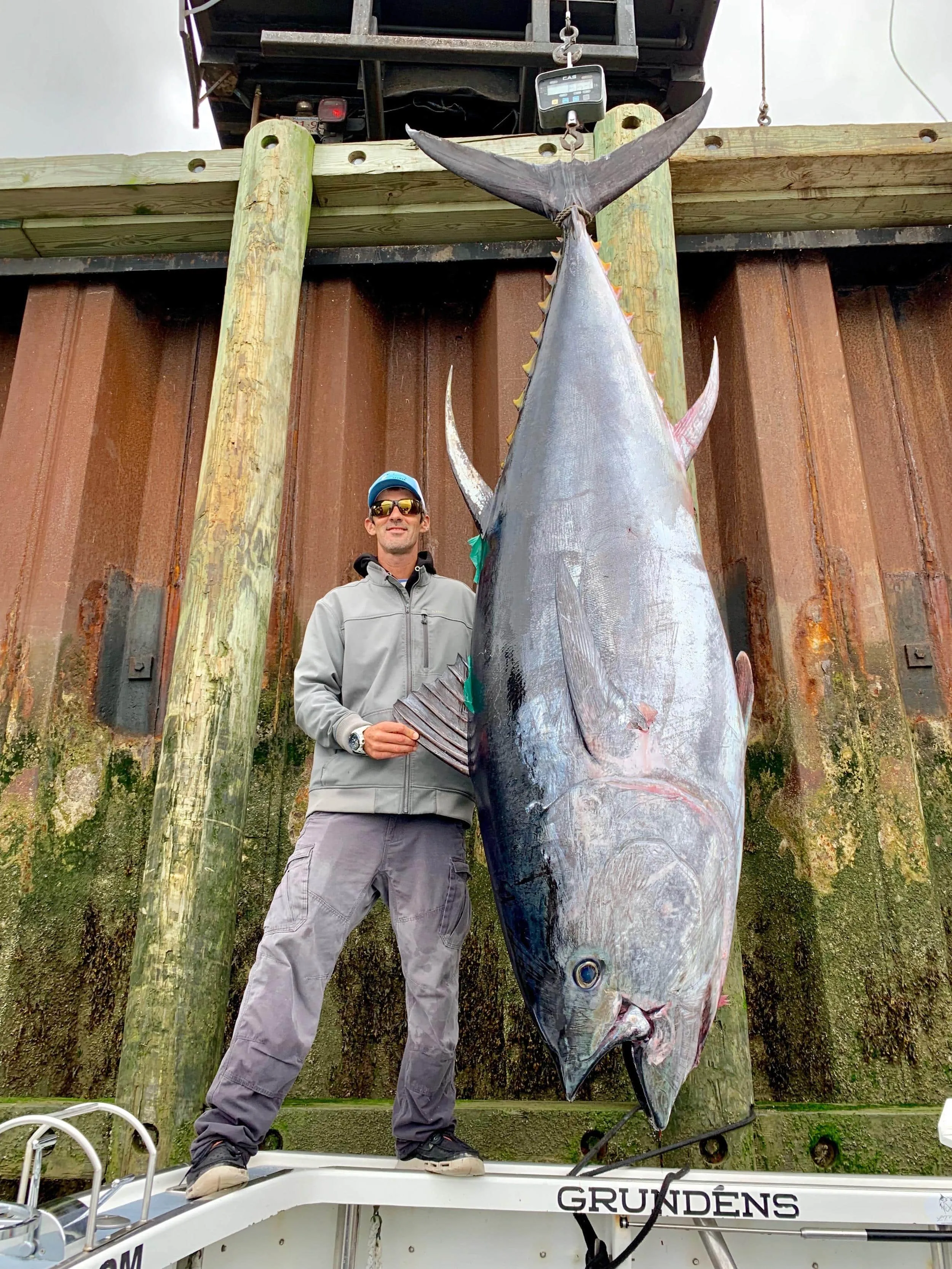 Captain David with a blue fin tuna