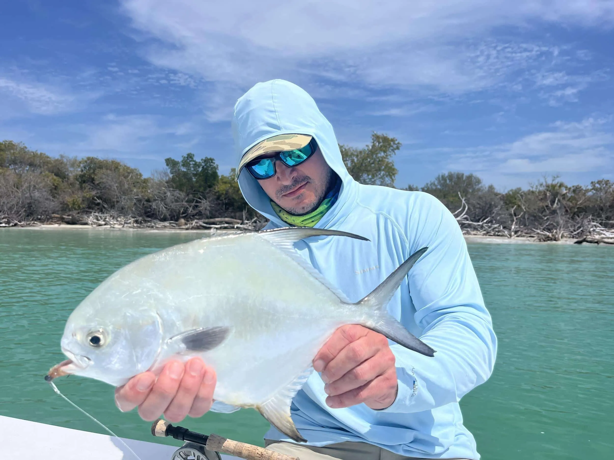 Client with a nearshore catch aboard Captain David White's charter