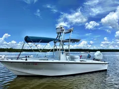 Open fisherman fishing boat in the bay